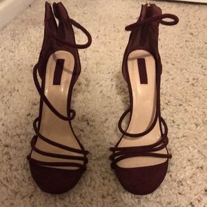 Forever 21 burgundy strappy heels